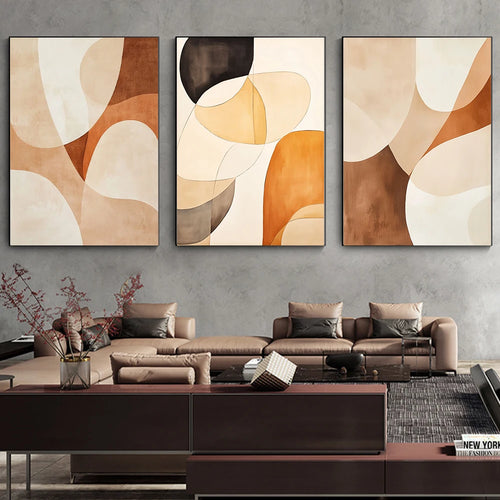 Abstract Geometric Canvas Painting For Office Living Room Home Decor Vintage Poster Wall Decor Minimalist Canvas Wall Art Mural